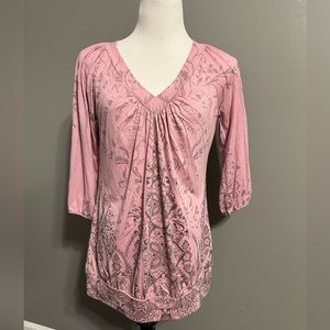 Espresso women’s size medium three-quarter sleeve‎ blouse with V-neck new tags